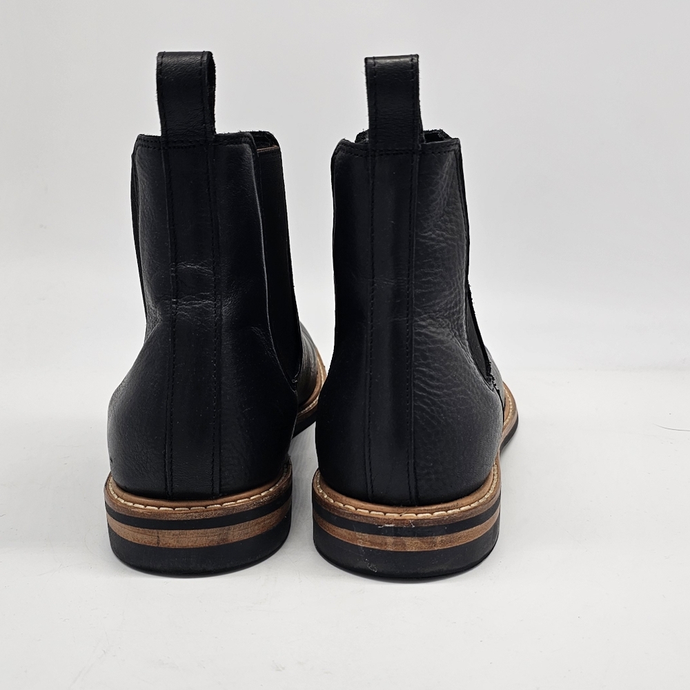 Nisolo Marco Chelsea Black Leather Slip On Ankle Boot 9 - Picture 3 of 9